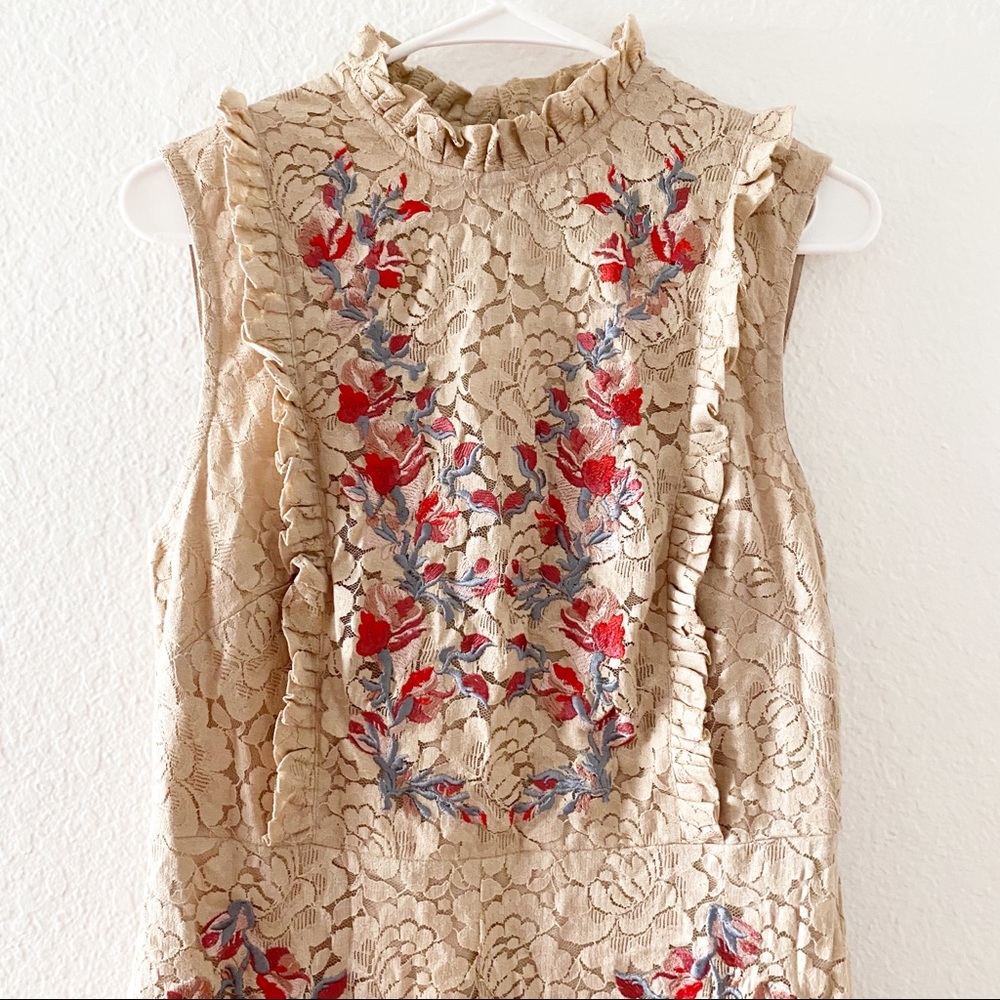 ASOS | Hope & Ivy Embroidered High Neck Midi Dress